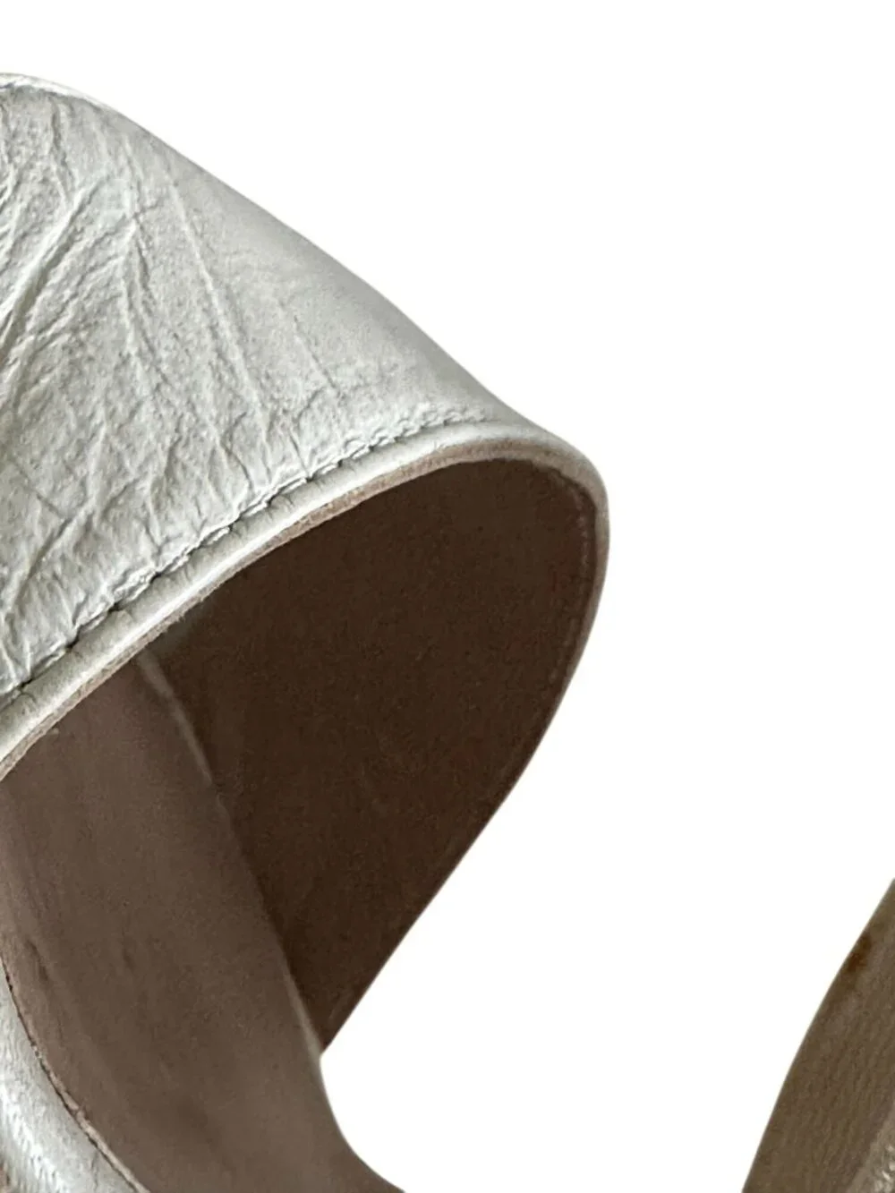 JEAN MICHEL CAZABAT Cream Leather Espadrille Wedges Sandals Size 37